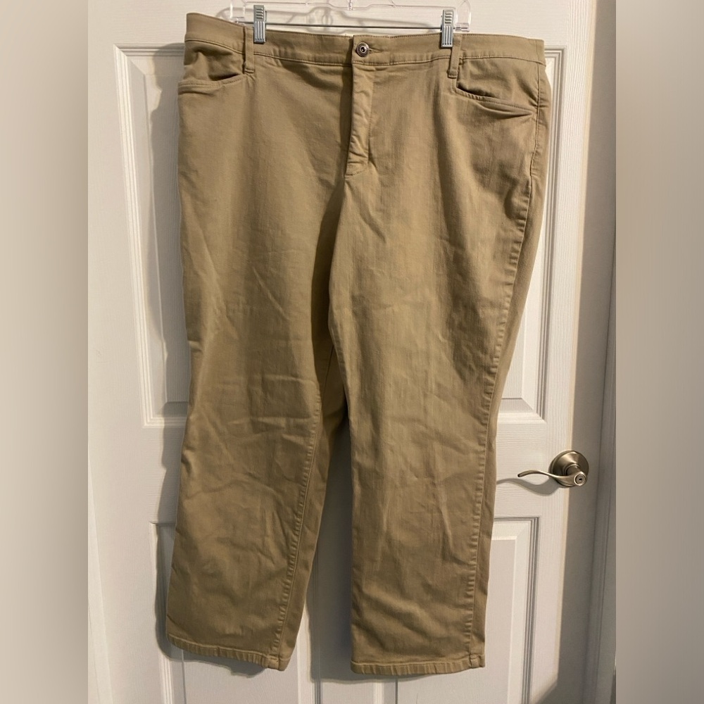 Signature Slimming by CJ Banks, size 22W Khaki pants